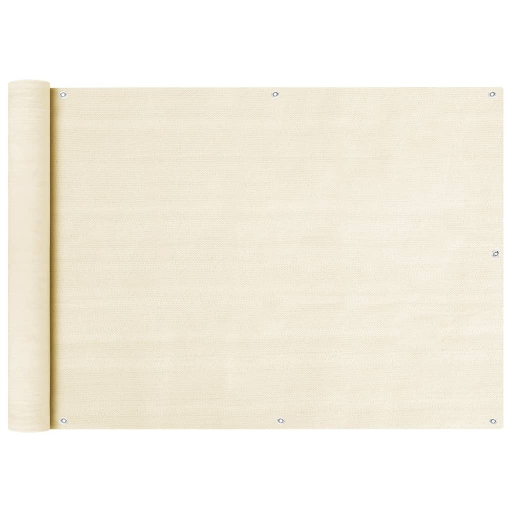 Écran de balcon brise pare vue protection confidentialité 75 x 300 cm pehd crème