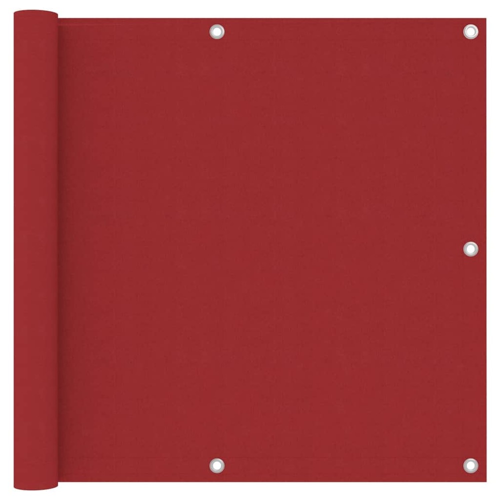 Écran de balcon 90 x 500 cm tissu oxford rouge