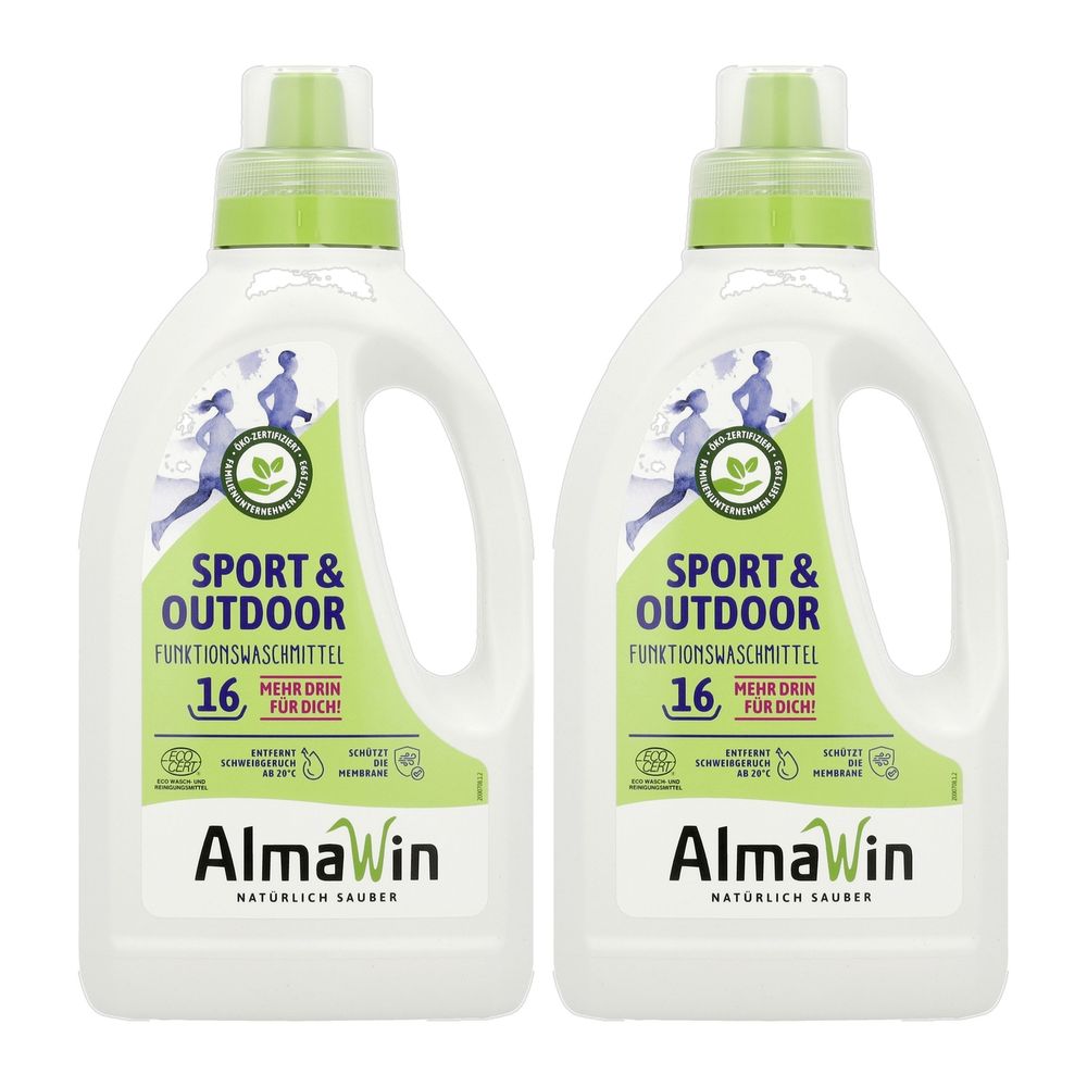 Lessive sport, lessive vêtements de sport, 2 x 750 ml, lessive technique