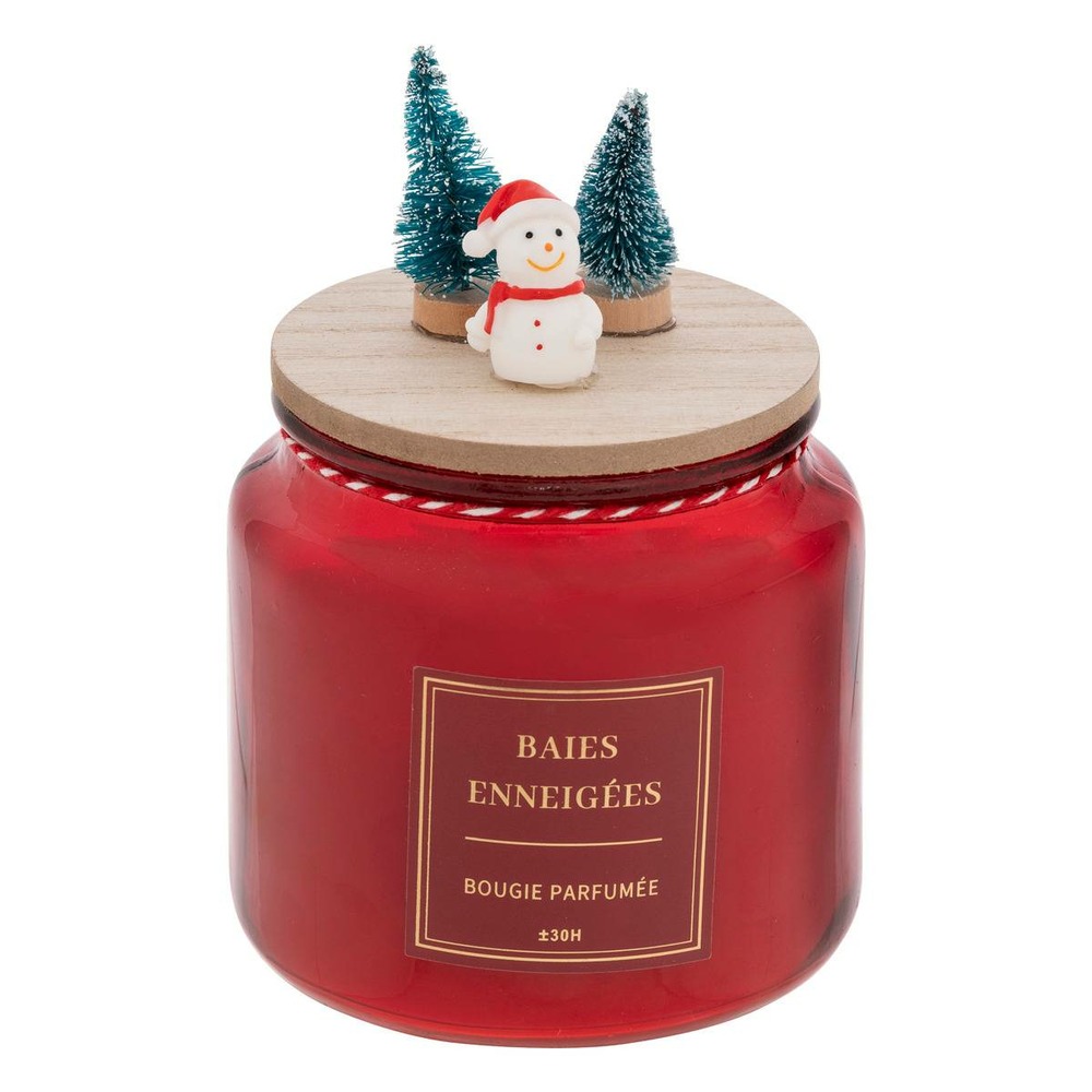 Bougie parfumée couvercle décoré 330g assorti