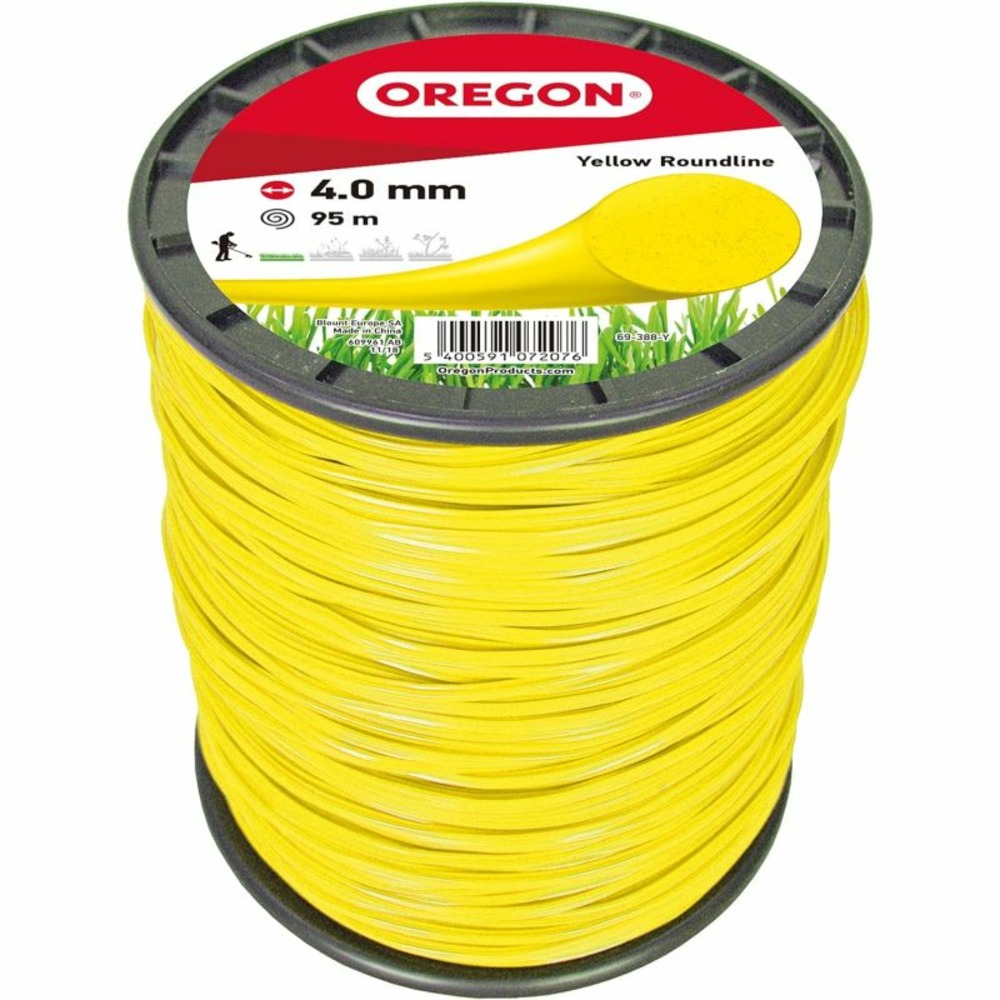 Fil débroussailleuse rond nylon jaune ø4.0mm/95m oregon 69-388-y