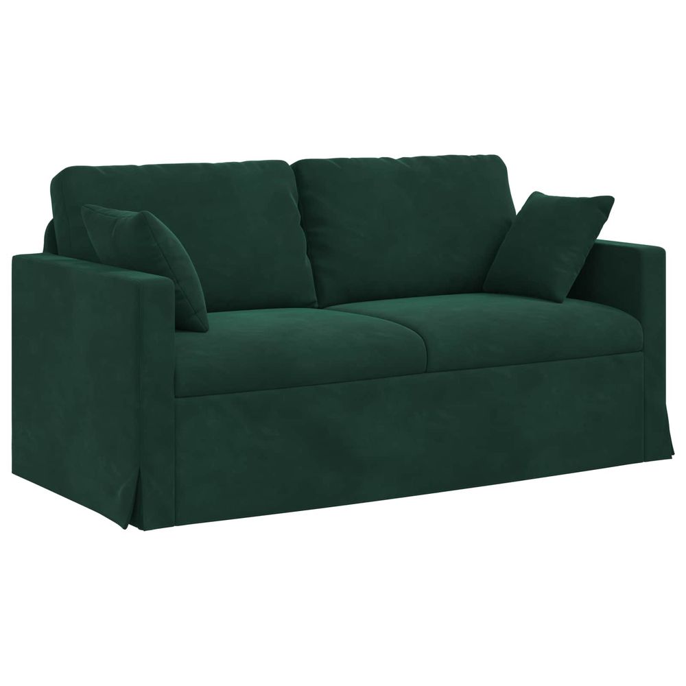 Canapé vert foncé 158 x 78 x 80 cm velours