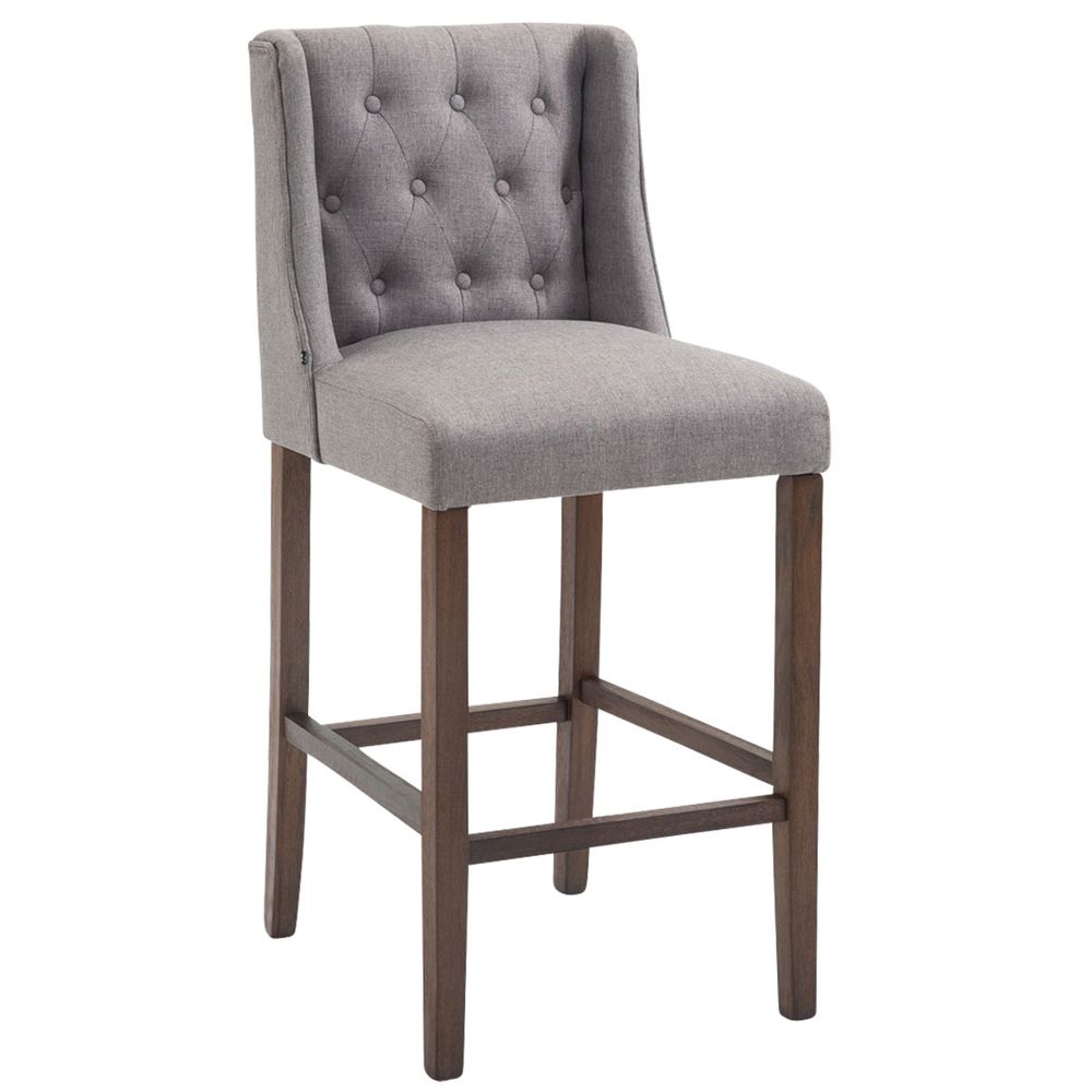 Tabouret de bar cassandra tissu antique foncé