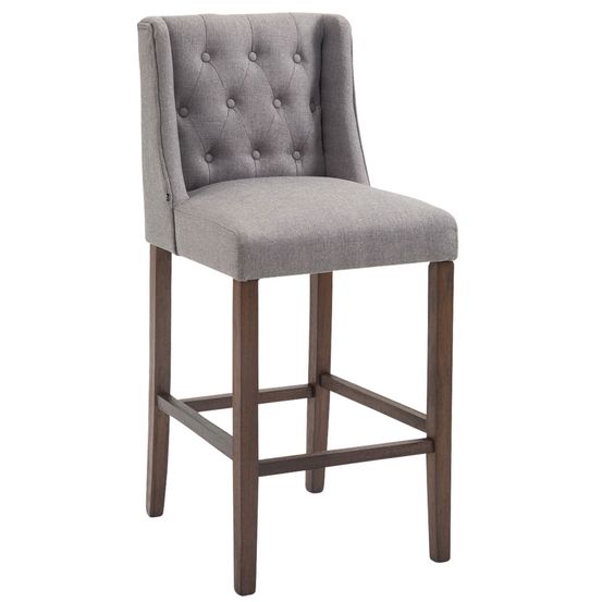 Tabouret de bar cassandra tissu antique foncé
