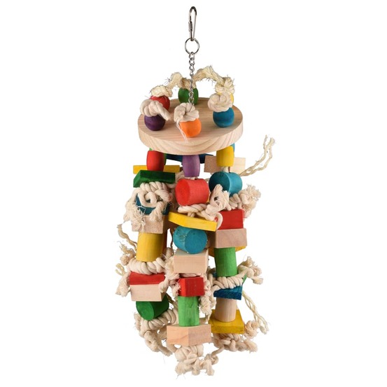 Jouet d'oiseaux cintre arc-en-ciel fos multicolore 42 cm