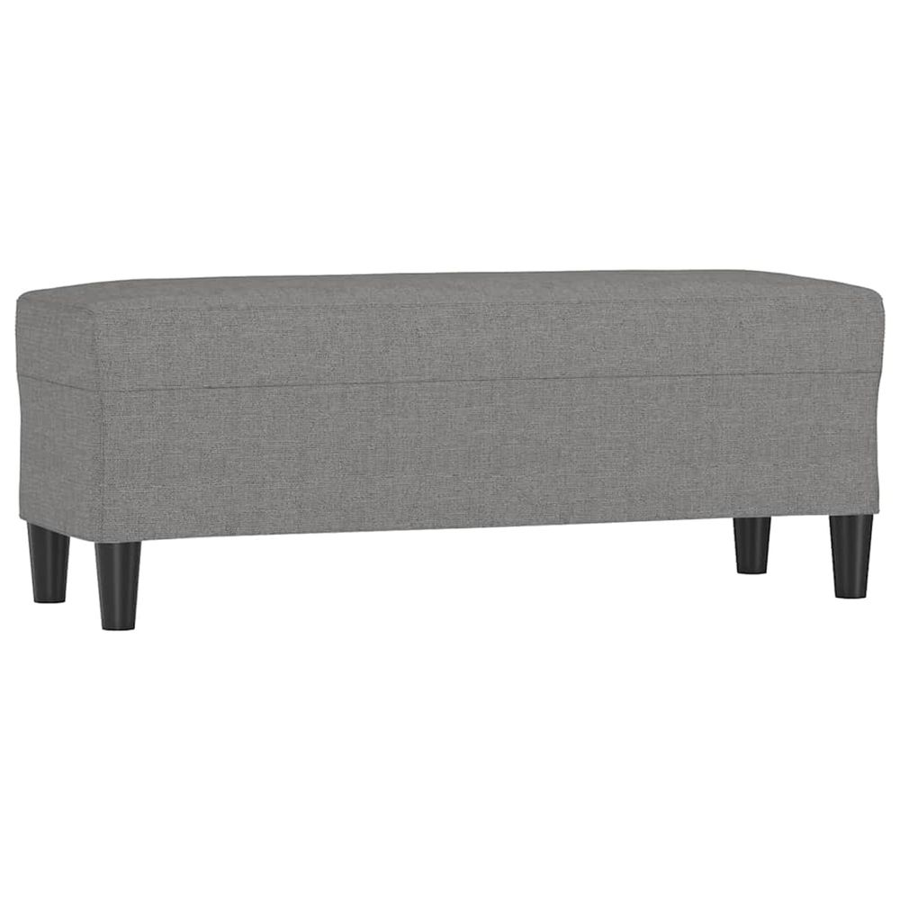 Banc gris foncé 100x35x41 cm tissu