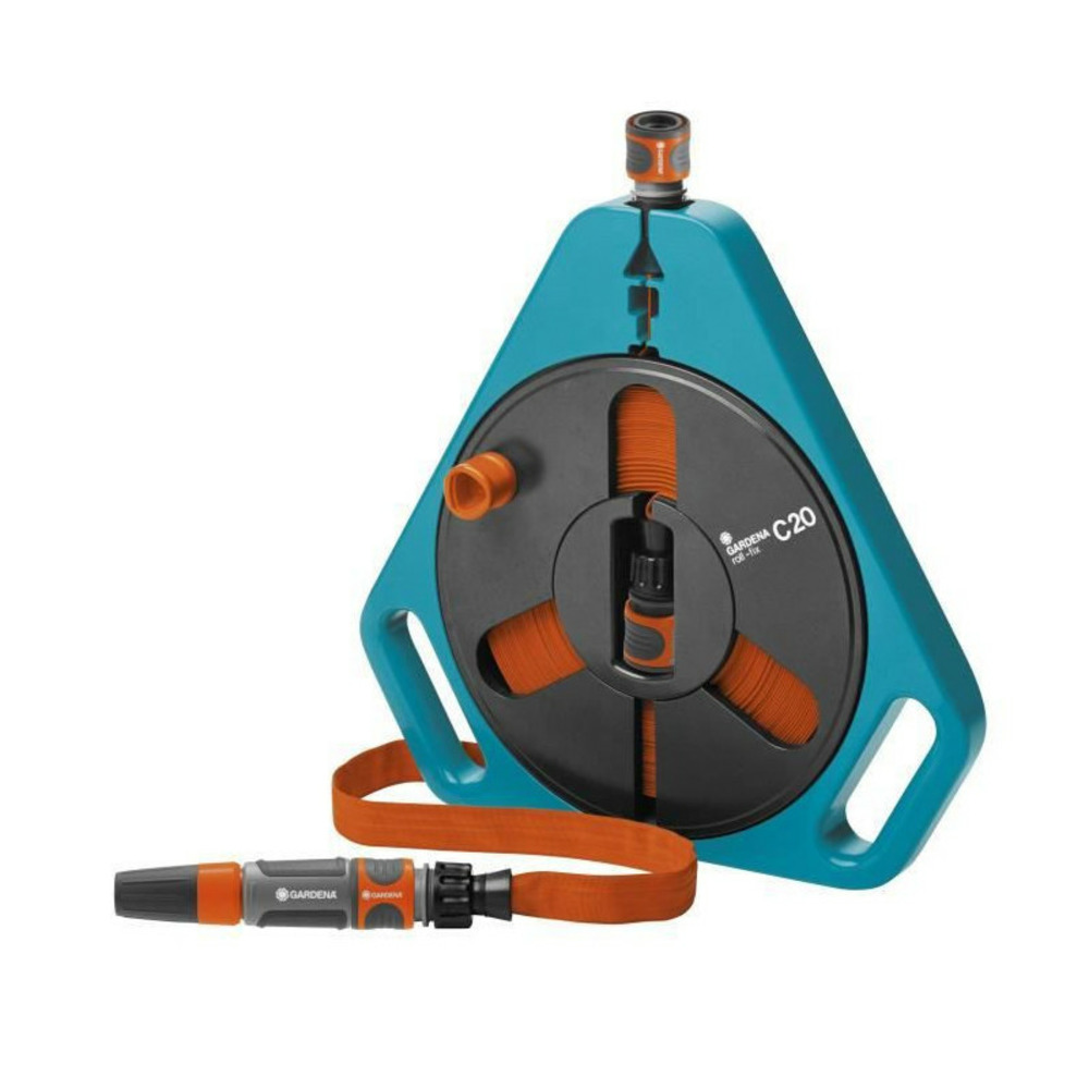 Gardena tuyau plat textile classic 20 en boitier-enrouleur - longueur 20m - o12mm - pression max 25 bar - garantie 5 ans 757-20
