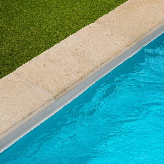 Margelle de piscine pierre d'egypte bronze 70x33x5 cm bord droit (à l'unité) - ro'ma nature