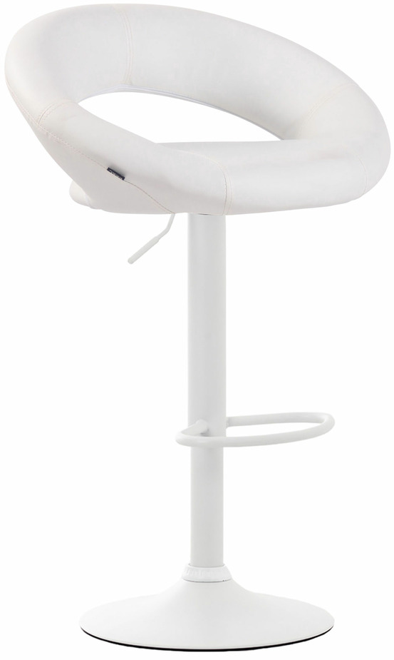 Tabouret de bar olinda simili cuir blanc