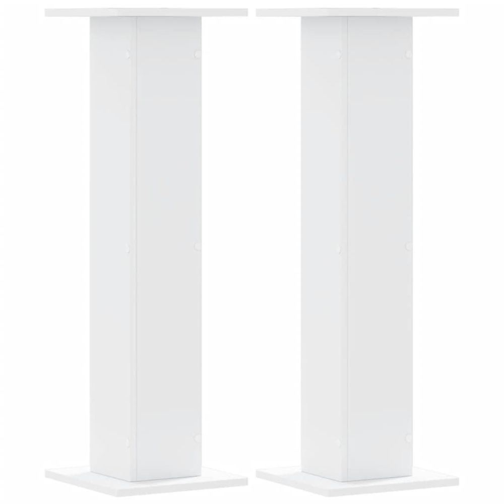 Supports pour plantes 2 pcs blanc 30x30x95 cm bois d'ingénierie