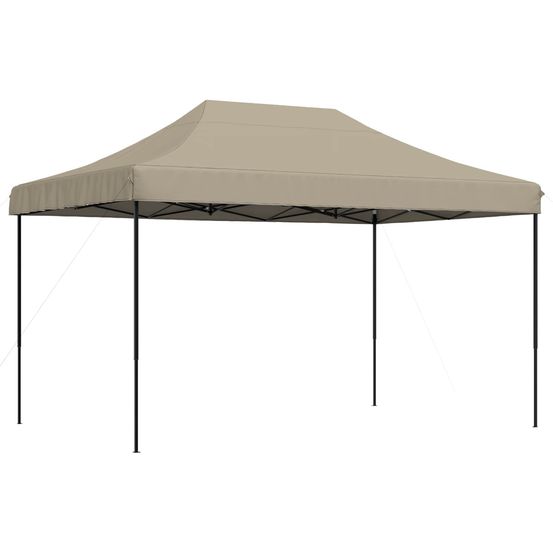 Tente de fête taupe avec cadre noir tissu oxford