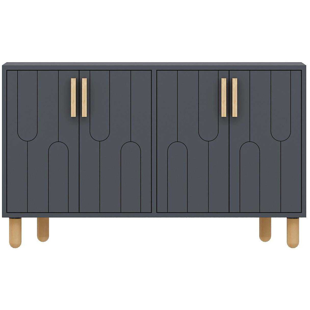 Buffet 4 portes en aggloméré vincent anthracite