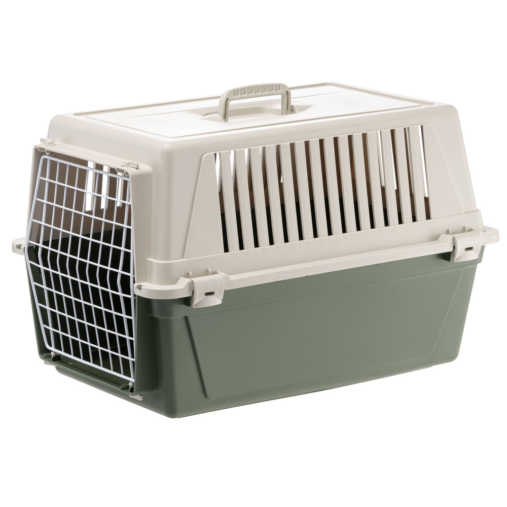Ferplast caisse de transport chat, cage de transport pour chiens petits moyens et chats jusqu'à 15 kg, porte en fer plastifié,