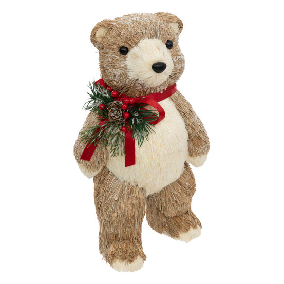 Déco de noël ours debout 17.5 x 13.5 x h 31 cm
