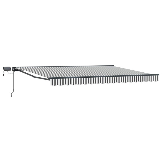 Cadre de store manuel avec leds anthracite et blanc 4 × 3 m