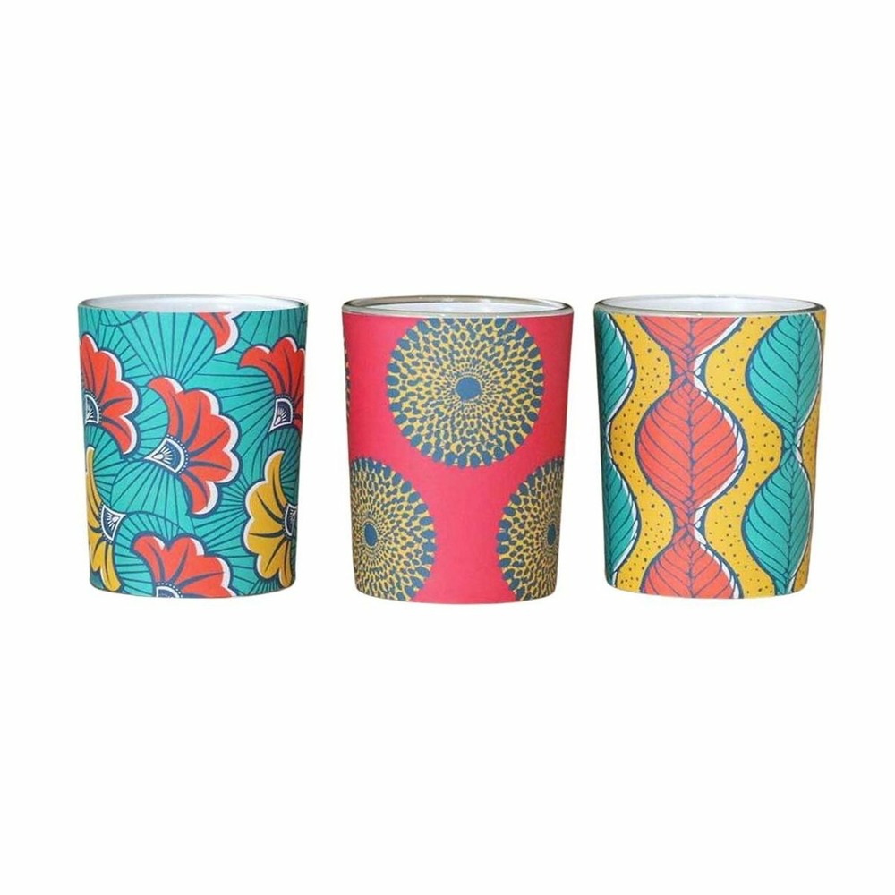 Set de 3 bougies parfumées votives batik