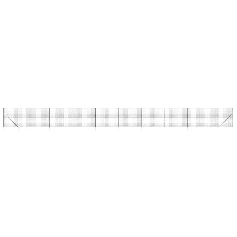Clôture en treillis métallique et ancrage anthracite 2,2x25 m