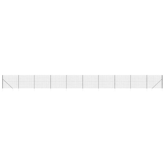 Clôture en treillis métallique et ancrage anthracite 2,2x25 m