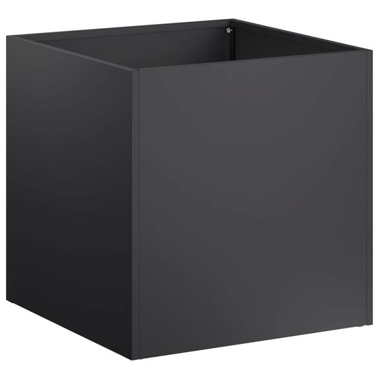 Cache-pot de jardin noir 20 x 20 x 20 cm acier laminé à froid