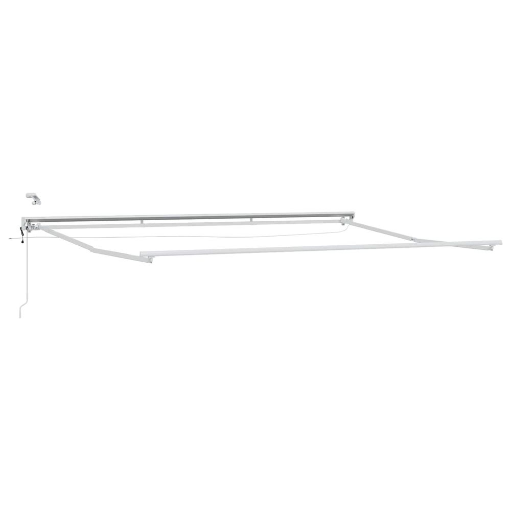 Cadre de store électrique avec led blanc 5 × 3,5 m aluminium