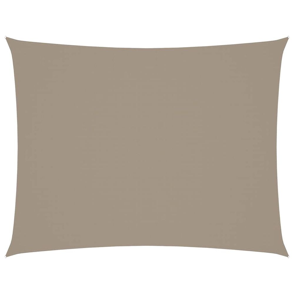 Voile de parasol tissu oxford rectangulaire 5x7 m taupe