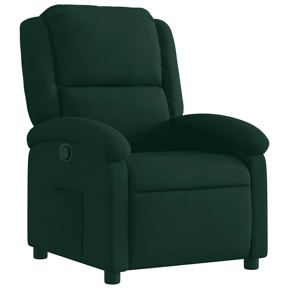 Fauteuil inclinable vert foncé velours