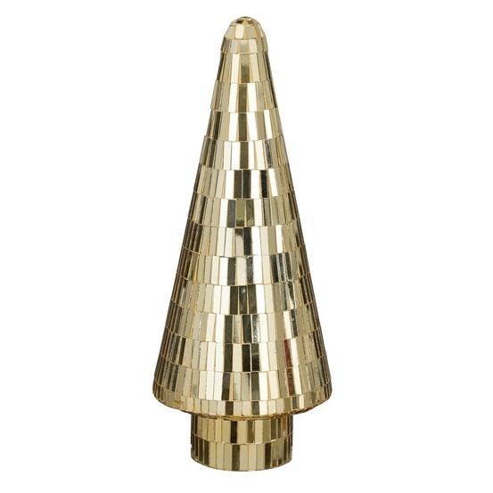 House of seasons décoration sapin de noël - h41 x ø18 cm - doré