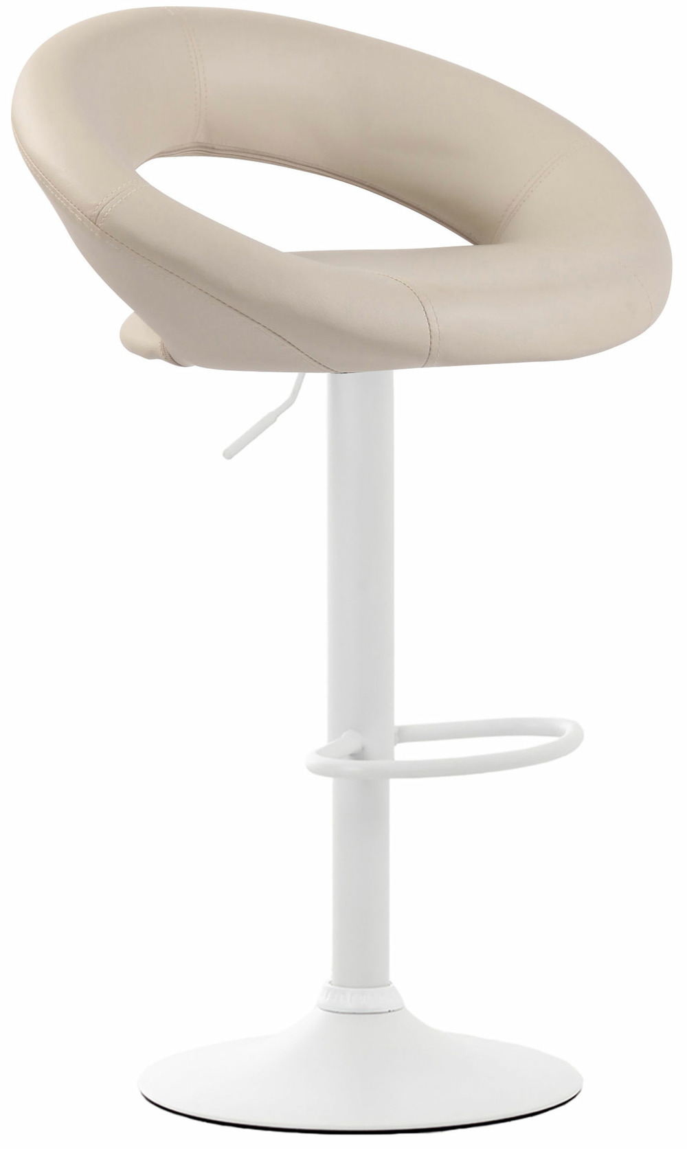 Tabouret de bar olinda simili cuir blanc
