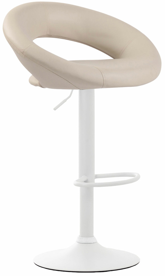 Tabouret de bar olinda simili cuir blanc