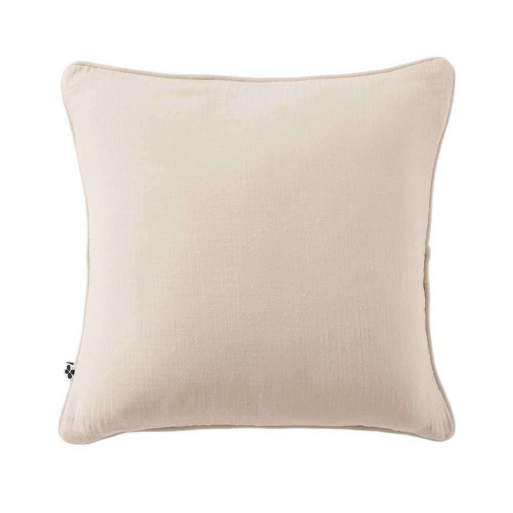 Coussin déhoussable gaia – gaze de coton avec passepoil élégant