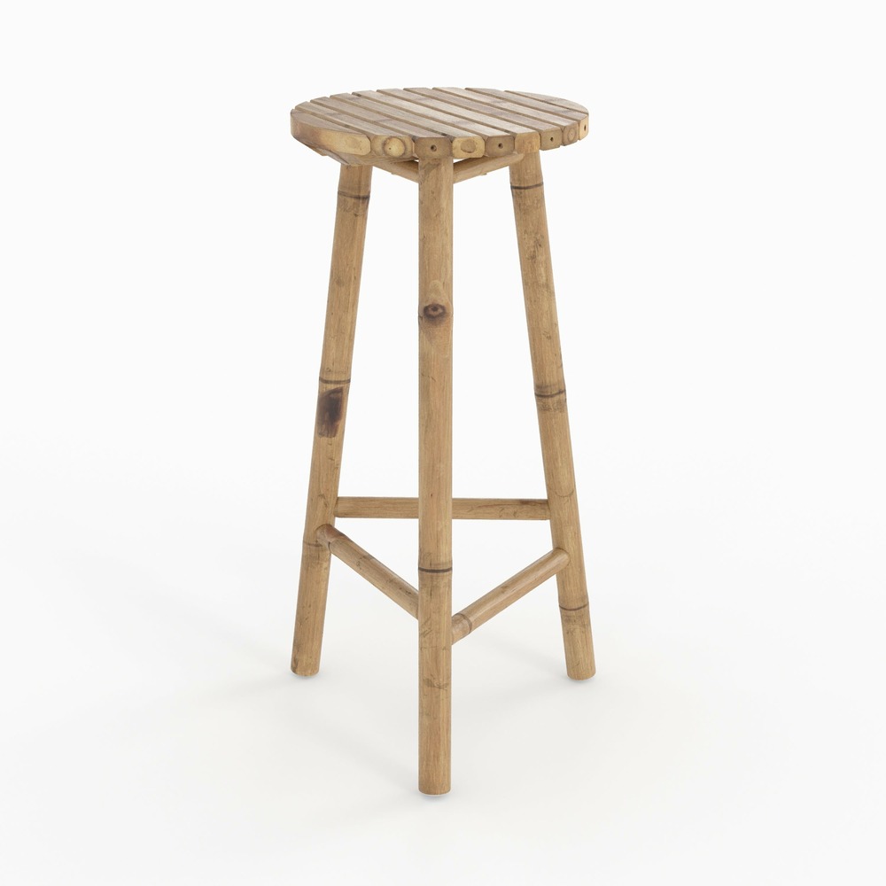 Eli-tabouret de bar extérieur en bambou 74 cm
