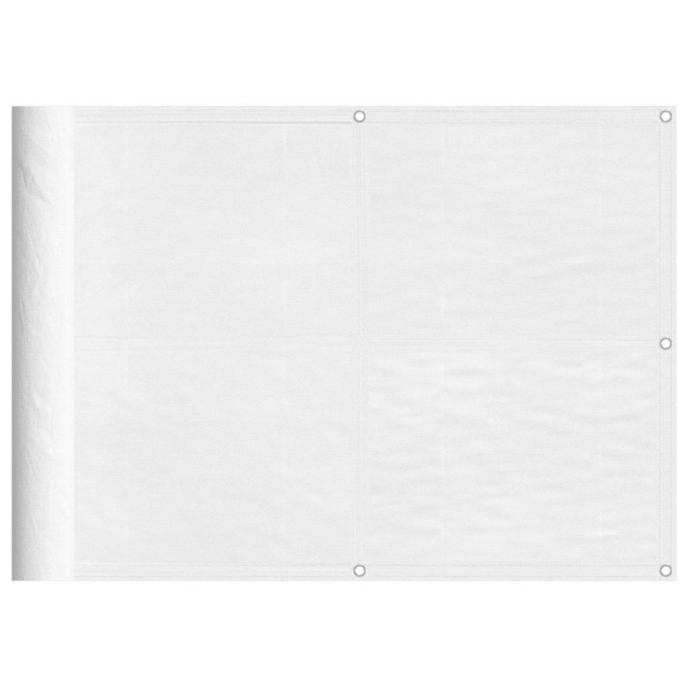 Écran de balcon blanc 75x800 cm 100% polyester oxford