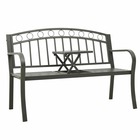 Banc de jardin avec une table 125 cm acier gris