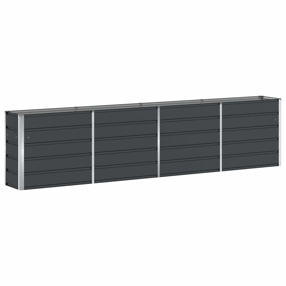Jardinière anthracite 320 x 40 x 75 cm acier