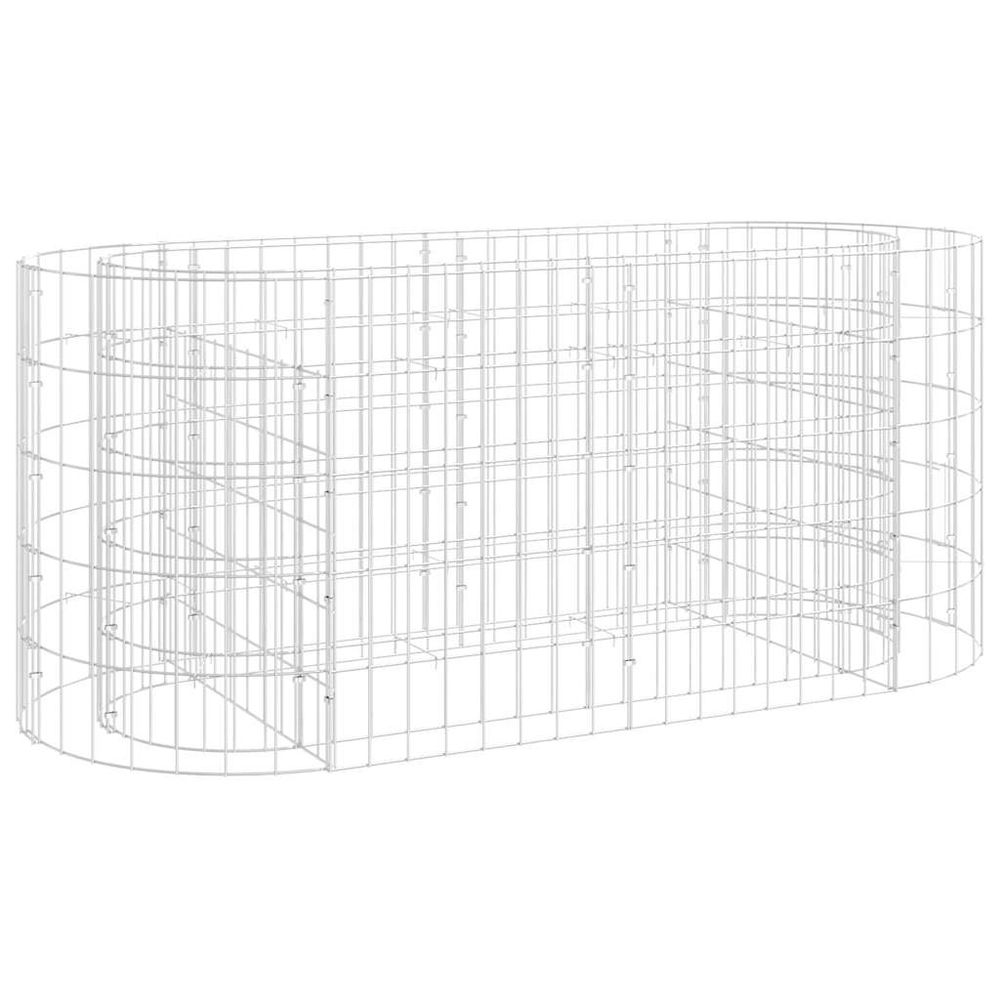 Lit surélevé à gabion fer galvanisé 120x50x50 cm