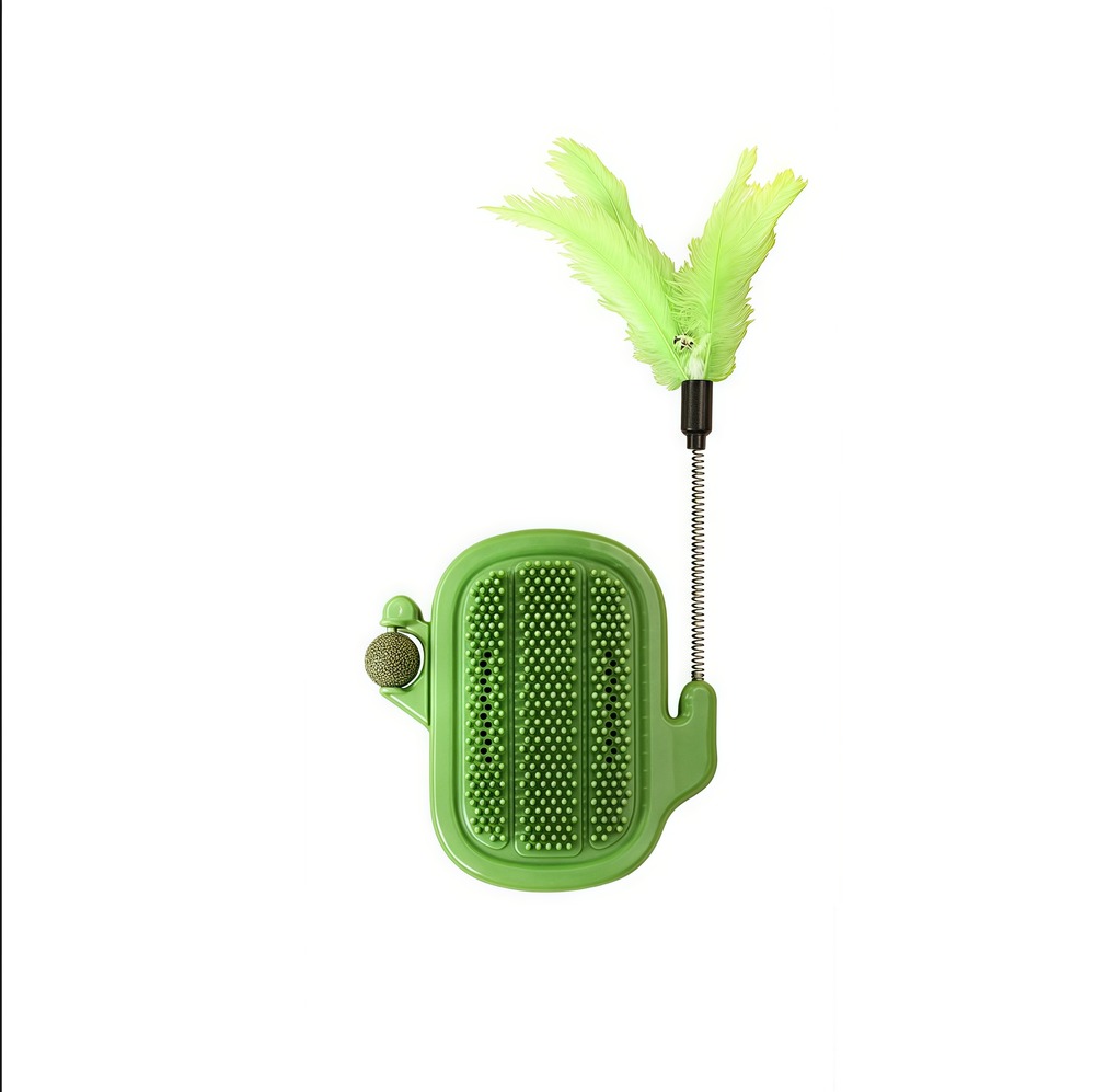 Jouets à gratter et à peigner pour chats- installables sur mur ou pieds de table