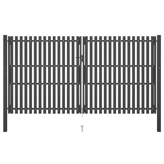 Portail de jardin en acier 400x200 cm anthracite