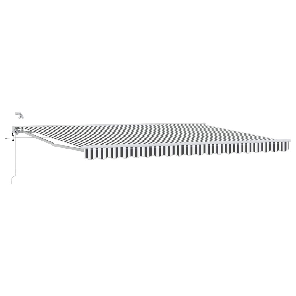 Auvent rétractable électrique anthracite et blanc 5 × 3,5 m