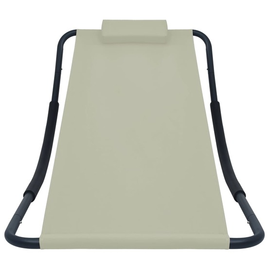 Lit de jardin crème 200x90 cm acier