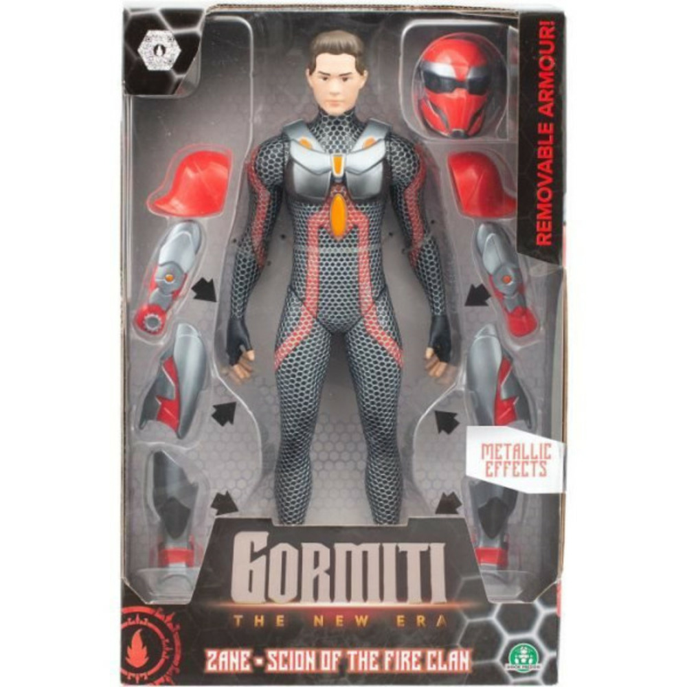Figurine articulée - gormiti - scion avec armure modele feu - 27 cm - a partir de 4 ans - grv034