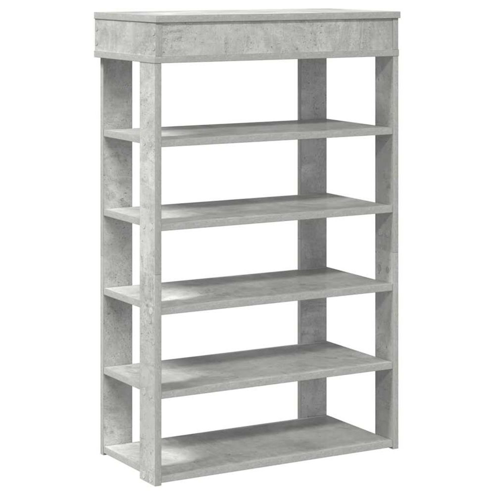 Étagère à chaussures gris béton 60x30x98 cm bois d'ingénierie
