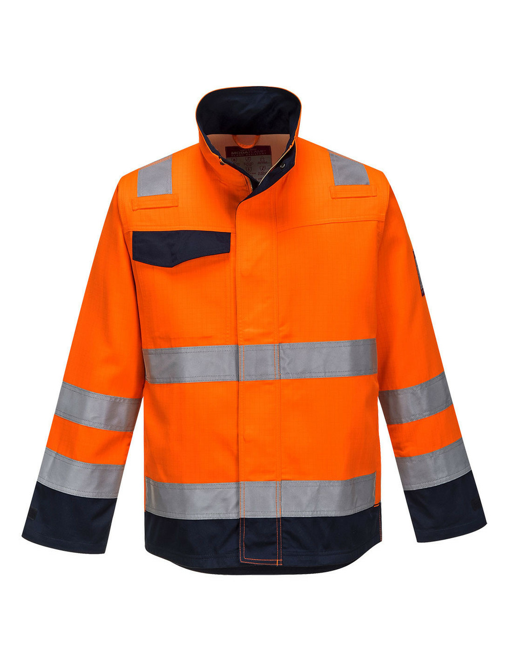 Veste modaflame orange/marine ris couleur : orange/marine taille xxl - portwest