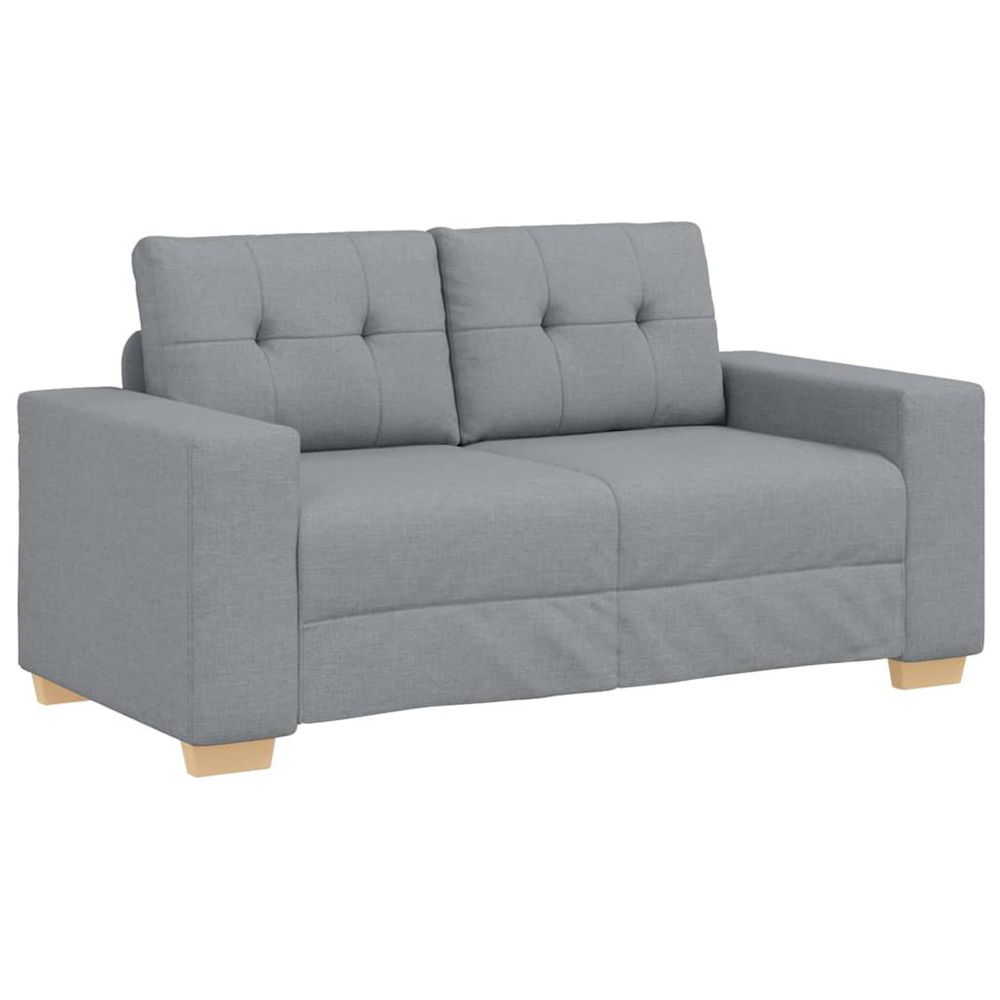 Canapé causeuse gris clair 160x77x82 cm tissu