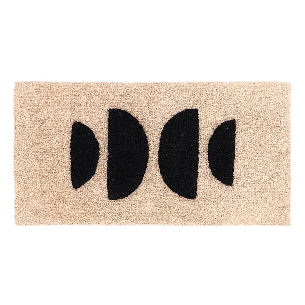 Tapis mathys coton tufte 45x90cm - noir