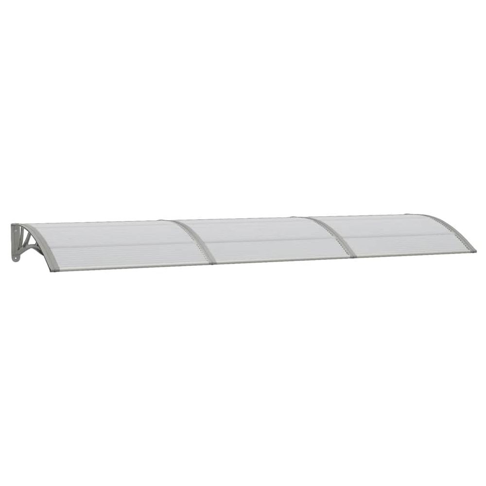 Auvent de porte gris 300x75 cm polycarbonate