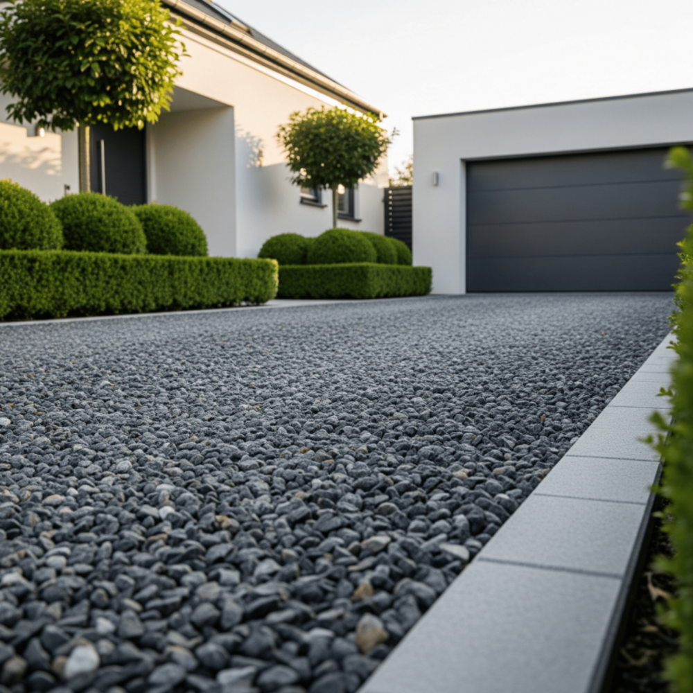 Gravier concassé calcaire noir 6/14 mm - big bag 1t (16 m²) - noir