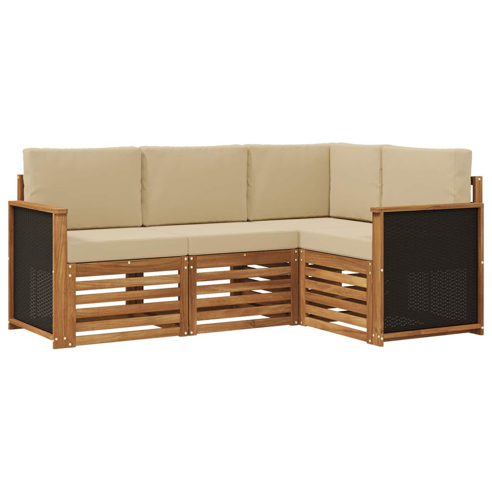 Ensemble de canapés d'extérieur 4 pc polyester