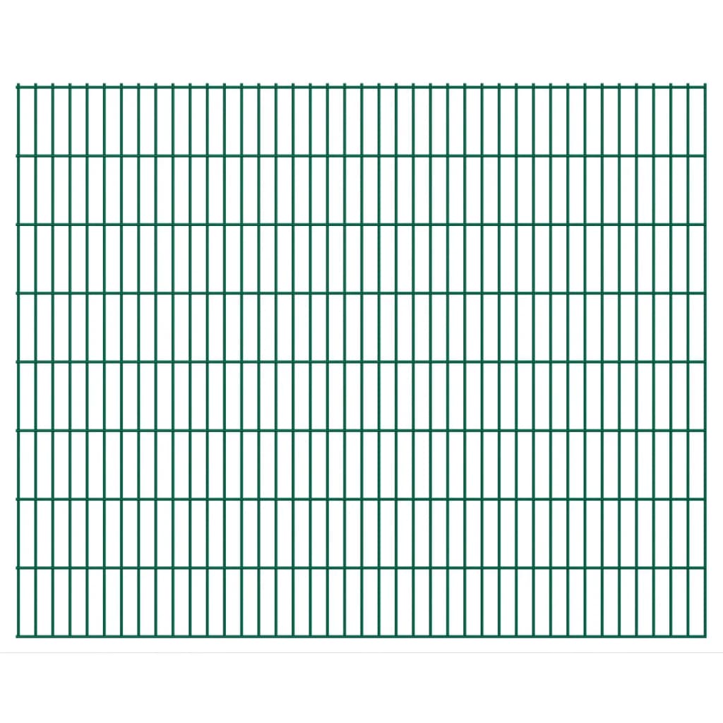 Panneaux de clôture de jardin 2d 2,008x1,63 m 8 m total vert