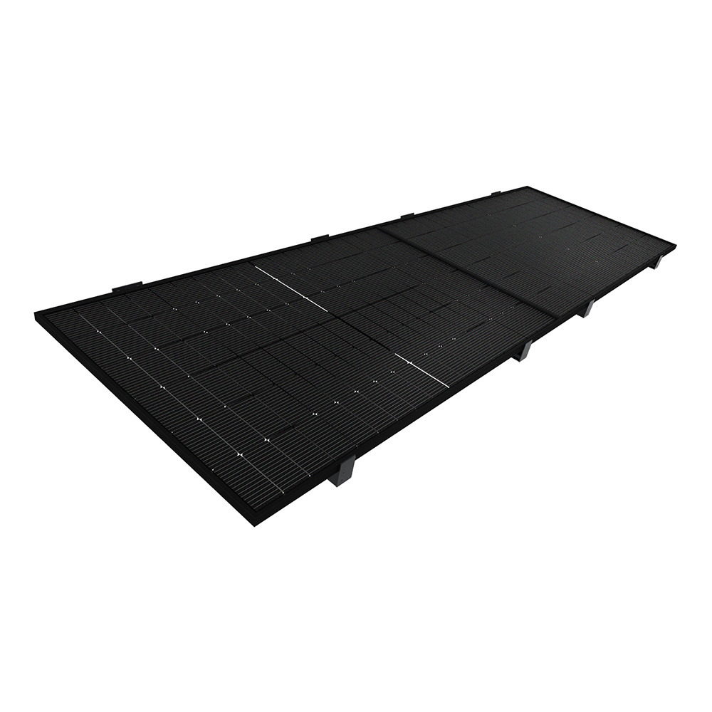 Auvent solaire photovoltaïque topaze indépendant 2 panneaux (gris anthracite ral 7016)