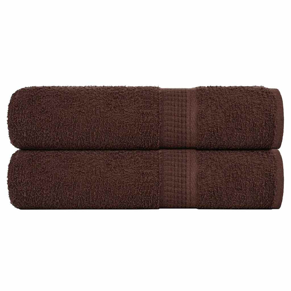 Serviettes de bain frogn 2 pcs marron 100x150 cm 360 g/m²